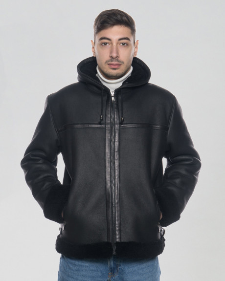 Men's Leather and Shearling Jacket - James | Leather Trend