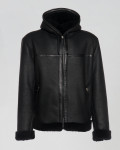 Giacca uomo nera in vero montone Shearling 100% made in Italy