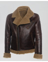 Chiodo in pelle e montone da uomo - Alberto | Leather Trend
