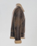 Men's Beige Sheepskin Jacket – Franco | Leather Trend