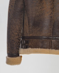 Men's Beige Sheepskin Jacket – Franco | Leather Trend