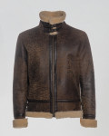 Men's Beige Sheepskin Jacket – Franco | Leather Trend