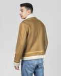 Giacca uomo Cuoio  in vero montone Shearling 100% made in Italy