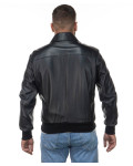 Bomber in Pelle da Uomo Nero - Fonzie | Leather Trend