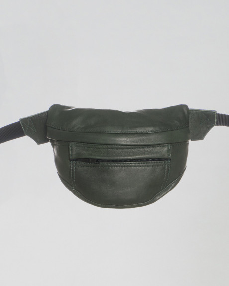 Men’s Green Leather Belt Bag - Eros | Leather Trend