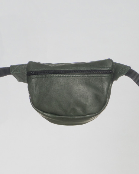 Men’s Green Leather Belt Bag - Eros | Leather Trend 2