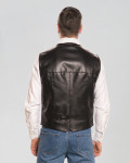 Gilet in Pelle Nero da Uomo - Vincent | Leather Trend