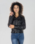 Chiodo in Pelle da Donna Nero - Grace | Leather Trend