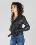 Chiodo in Pelle da Donna Nero - Grace | Leather Trend