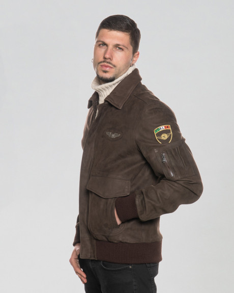 Bomber in Nabuk Testa di Moro - Dante | Leather Trend 2