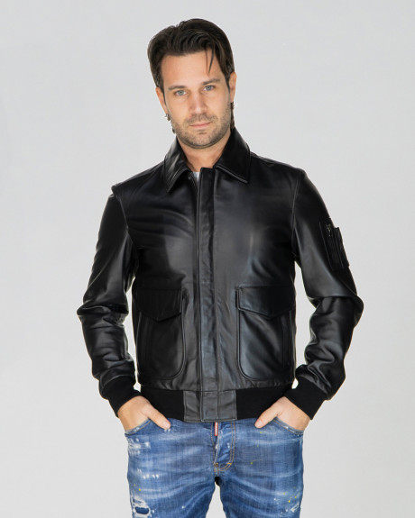 Bomber in pelle da uomo - Leo | Leather Trend 2