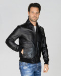 Leather Bomber Jacket - Leo | Leather Trend