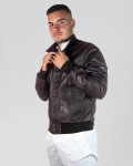 Bomber uomo in pelle testa di moro – Milo | Leather Trend