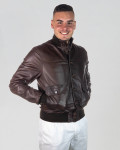 Bomber uomo in pelle testa di moro – Milo | Leather Trend
