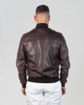 Bomber uomo in pelle testa di moro – Milo | Leather Trend