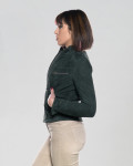 Women's Green Suede Biker Jacket - Kelly | Leather Trend