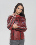 Bordeaux Buffed Leather Biker Jacket – Raven | Leather Trend