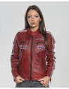 Bordeaux Buffed Leather Biker Jacket – Raven | Leather Trend