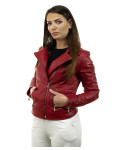 Women's Red Leather Perfecto - Violetta | Leather Trend