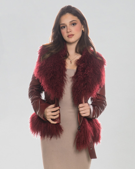 Giacca in pelle e pelliccia da donna - Mongolia | Leather Trend 2