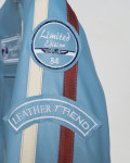 Men's Light Blue Leather Biker Jacket – Axel | Leather Trend
