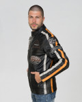 Men's Black Buffed Leather Biker Jacket – Axel | Leather Trend