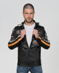 Men's Black Buffed Leather Biker Jacket – Axel | Leather Trend