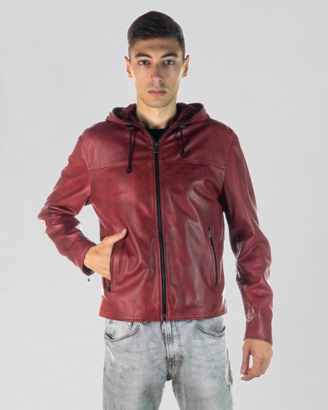 Giacca in pelle con cappuccio - Terminator | Leather Trend