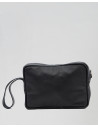 Men's bag in genuine Black leather 100% made in Italy mod. Travel