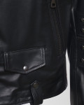 Men's Black Studded Leather Perfecto Jacket - Vasco | Leather Trend