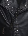 Men's Black Studded Leather Perfecto Jacket - Vasco | Leather Trend