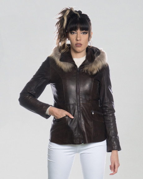Giacca in Pelle da Donna Testa di Moro - Venezia | Leather Trend