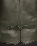 Men's Green Leather Vest - Vincent | Leather Trend