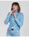 Giacca Donna Azzurra in Pelle - Belen | Leather Trend