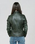 Women's Green Leather Jacket - Eva | Leather Trend