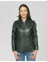 Giacca in Pelle da Donna Verde - Eva | Leather Trend