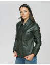 Women's Green Leather Jacket - Eva | Leather Trend