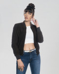 Women's Nubuck Leather Bomber Jacket - Malesia | Leather Trend