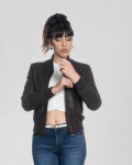 Bomber Donna in Pelle Nabuk Effetto Graffiato | Leather Trend