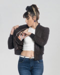 Bomber Donna in Pelle Nabuk Effetto Graffiato | Leather Trend