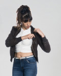 Bomber Donna in Pelle Nabuk Effetto Graffiato | Leather Trend
