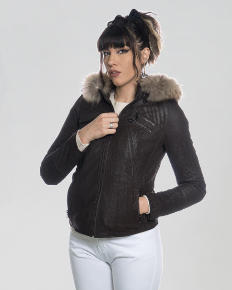 Giacca in Nabuk Effetto Graffiato – Michelina Cap | Leather Trend