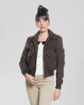 Bomber in Pelle Nabuk Donna - Livia | Leather Trend