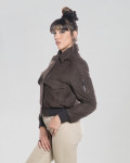 Bomber in Pelle Nabuk Donna - Livia | Leather Trend