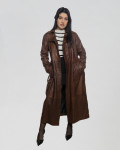 Rachel - Women’s Tan Genuine Leather Coat