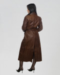 Rachel - Women’s Tan Genuine Leather Coat