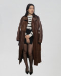 Rachel - Women’s Tan Genuine Leather Coat