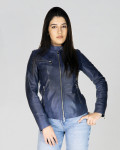 Giacca Donna Blu in Pelle – Vanessa | Leather Trend