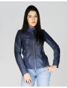 Giacca Donna Blu in Pelle – Vanessa | Leather Trend