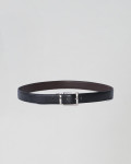 Cintura mod. Federico Reversibile Testa di Moro e Nero in vera pelle 100% made in Italy